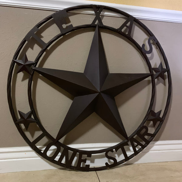 TEXAS LONESTAR METAL ART WESTERN HOME WALL DECOR RUSTIC VINTAGE BROWN NEW, SIZE:24",32",36",40",42",44",46",50"