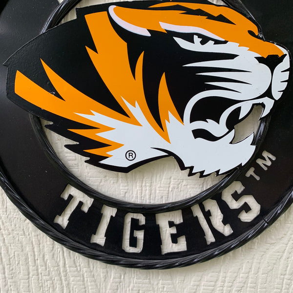MIZZOU TIGERS MISSOURI CUSTOM METAL VINTAGE CRAFT TEAM DISC WIDE BAND RING SIGN HANDMADE 12",18",24",32"