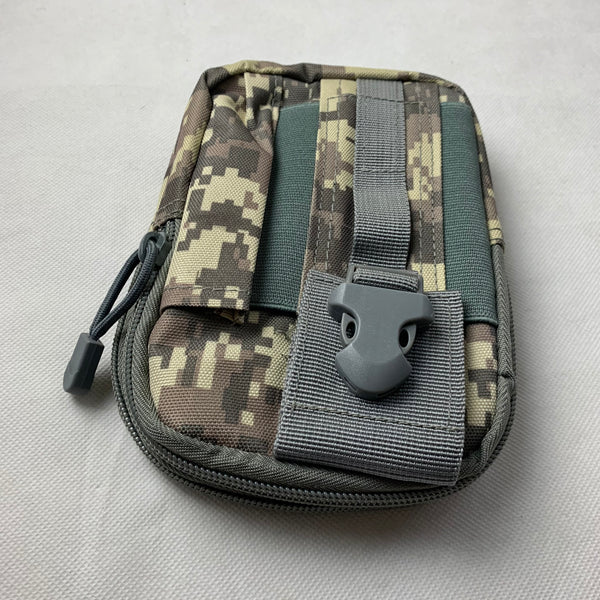 #MX_ARU65 CAMO 7" RUGGED NYLON POUCH BAG MEGA EXTRA LARGE VERTICAL ZIPPER CLOSURE, BELT LOOP HOLSTER CELL PHONE TABLET CASE UNIVERSAL OVERSIZE