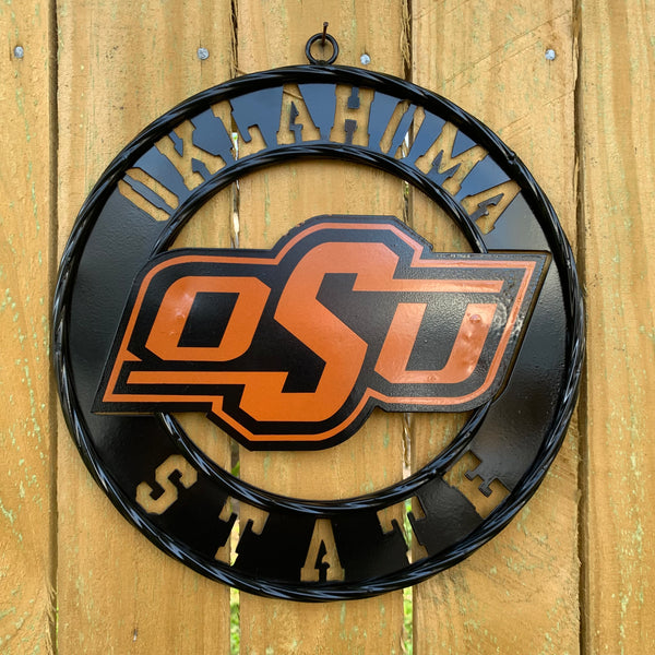 12" OSU OKLAHOMA STATE COWBOYS METAL CUSTOM VINTAGE TEAM WALL ART