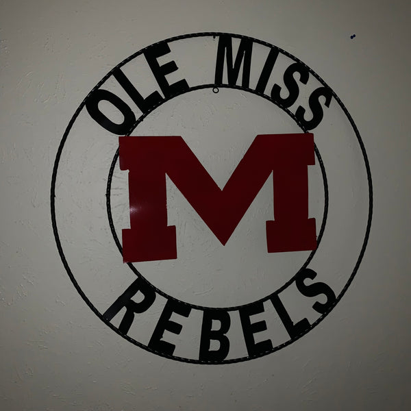 12", 18", 24", 32" OLE MISS REBELS MISSISSIPPI CUSTOM METAL TEAM VINTAGE SIGN