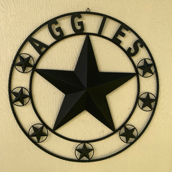 AGGIES TEXAS A&M BARN LONE STAR METAL CUSTOM VINTAGE CRAFT TEAM STAR WESTERN HOME DECOR HANDMADE 24",32",36",40",42",44",46",50"