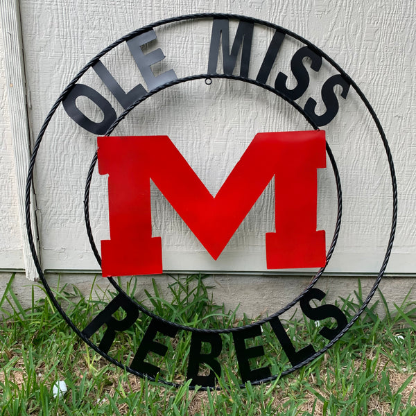 12", 18", 24", 32" OLE MISS REBELS MISSISSIPPI CUSTOM METAL TEAM VINTAGE SIGN