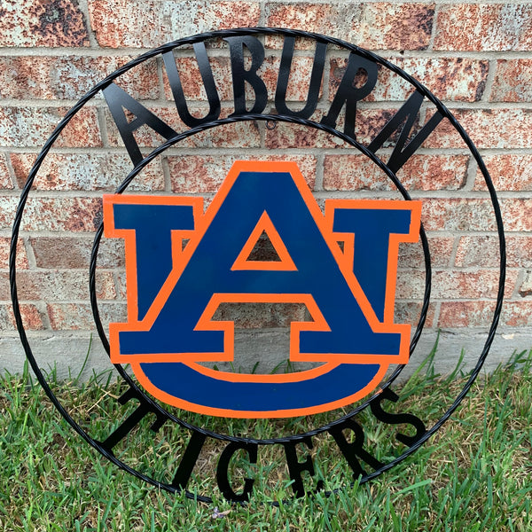 12", 18", 24", 32" AUBURN TIGERS CUSTOM METAL VINTAGE CRAFT SIGN WESTERN HOME DECOR HANDMADE