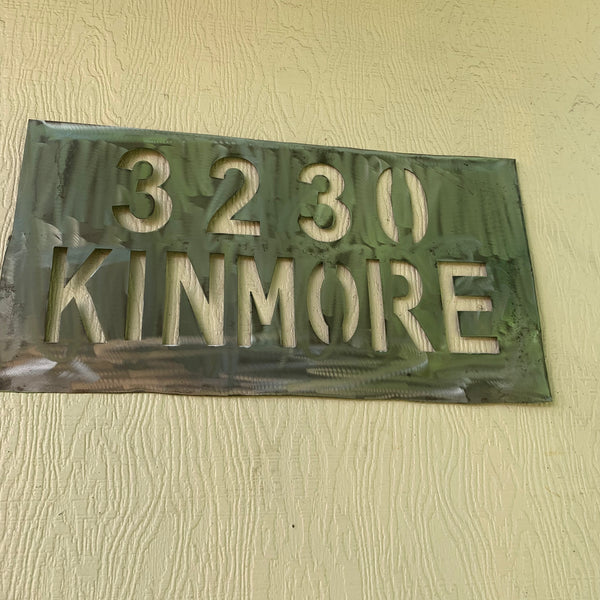 24" X 12" YOUR CUSTOM HOME ADDRESS NAME STAR METAL BARN METAL SIGN WESTERN HOME DECOR