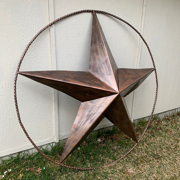 #EH10518 BRUSHED COPPER BRONZE BARN LONE STAR WESTERN HOME DECOR HANDMADE NEW