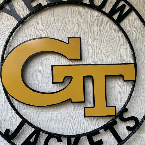 12", 18", 24", 32" GEORGIA TECH YELLOW JACKETS METAL SIGN VINTAGE CUSTOM TEAM ART