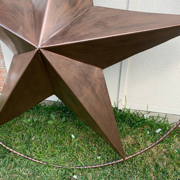 #EH10518 BRUSHED COPPER BRONZE BARN LONE STAR WESTERN HOME DECOR HANDMADE NEW