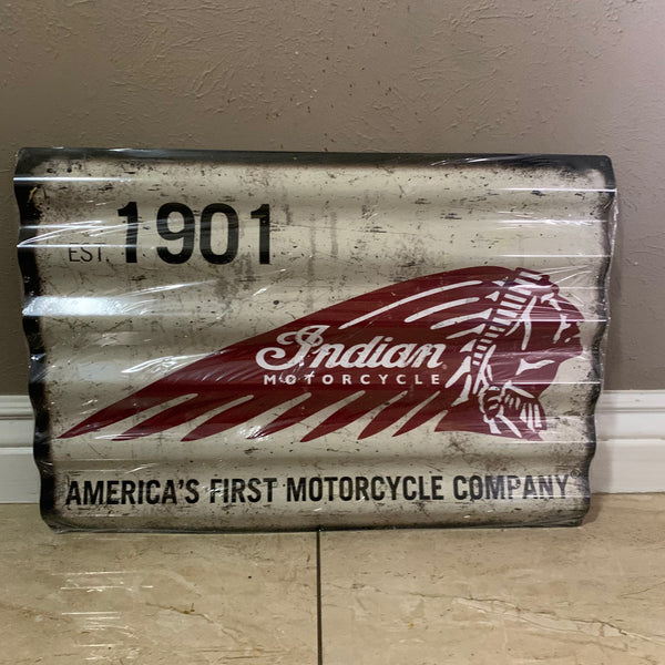 ITEM#COIND INDIAN MOTORCYCLES 24" X 18" TIN SIGN METAL ART WESTERN HOME DECOR CRAFT