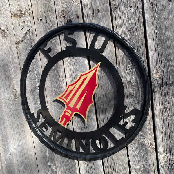 12", 18", 24", 32" FSU SEMINOLES FLORIDA METAL CUSTOM VINTAGE CRAFT TEAM SIGN