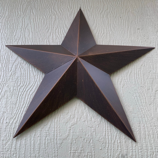 12",16",22",24",30",36" RUSTIC BRONZE BARN STAR 5 POINT METAL STAR OF DAVID WESTERN HOME DECOR HANDMADE NEW 3" TO 36"-#EH10044