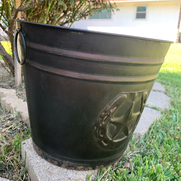 #RA3362 ROUND 12.5" HORSESHOE STAR TUB WESTERN HOME DECOR METAL ART--BRAND NEW
