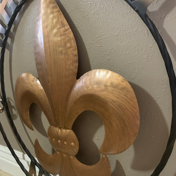 18", 24", 32" 36" WHO DAT NATION FLEUR DE LIS METAL WALL ART WESTERN HOME DECOR NEW