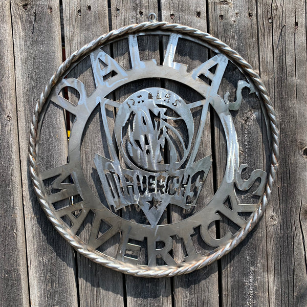 12",18", 24", 32",36" DALLAS MAVERICKS CUSTOM RAW METAL VINTAGE CRAFT TEAM SPORTS SIGN HANDMADE