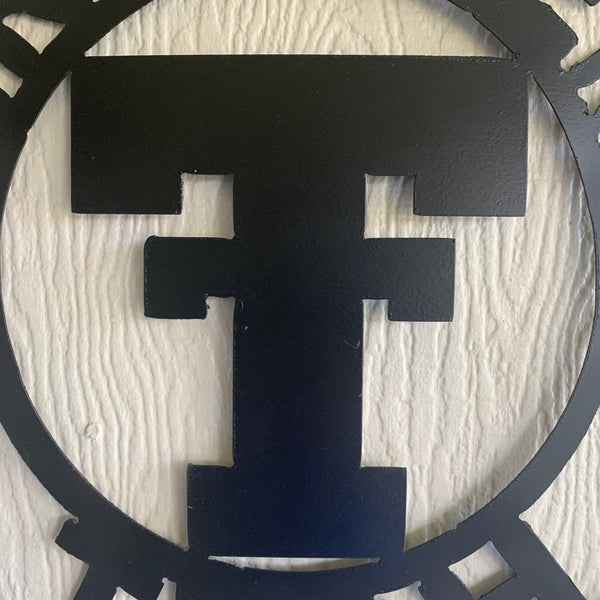 12",18",24",32",36" WRECKEM TEXAS TECH SOLID PLAIN T CUSTOM VINTAGE CRAFT METAL TEAM SIGN HANDMADE