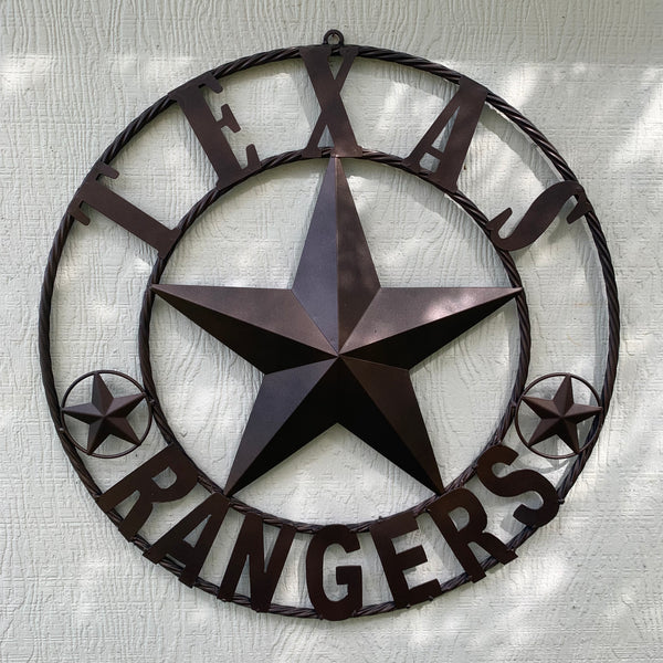 TEXAS RANGERS BRONZE LONE STAR METAL CUSTOM TEAM CRAFT WESTERN HOME DECOR CRAFT