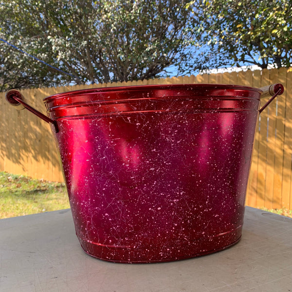 18" TEXAS TECH RED METAL OVAL TUB WESTERN HOME DECOR METAL ART NEW #EH10396