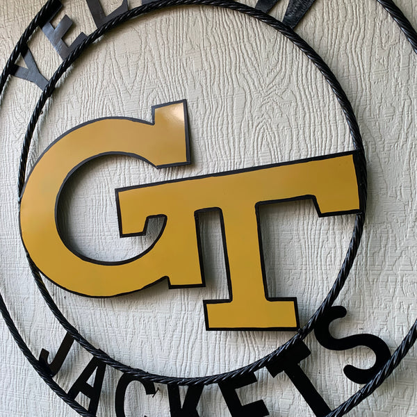 12", 18", 24", 32" GEORGIA TECH YELLOW JACKETS METAL SIGN VINTAGE CUSTOM TEAM ART