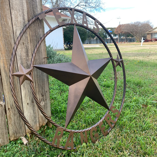 TEXAS RANGERS BRONZE LONE STAR METAL CUSTOM TEAM CRAFT WESTERN HOME DECOR CRAFT