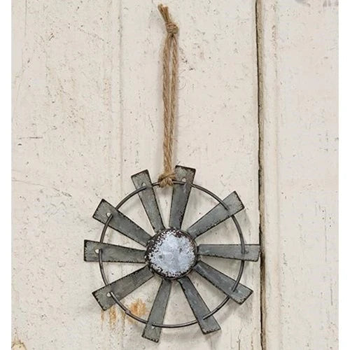 4" WINDMILL ORNAMENT FARMHOUSE METAL ART WESTERN HOME DECOR #EH12169 --FREE SHIPPING