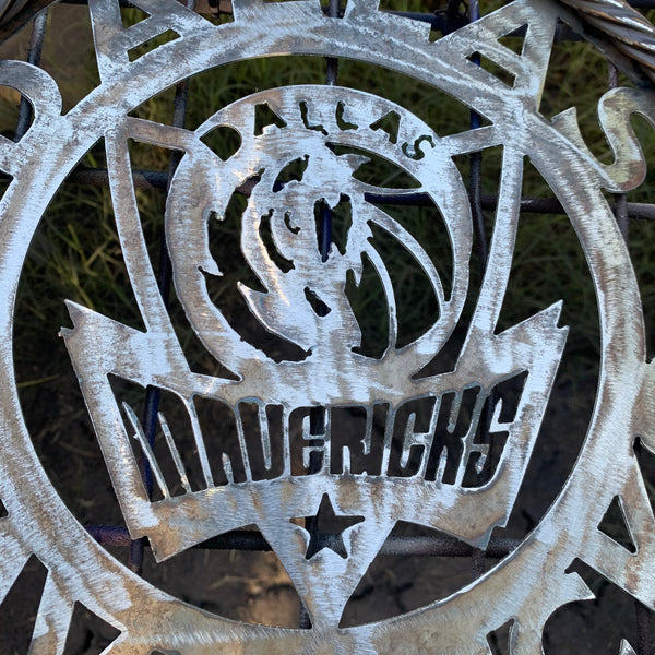 DALLAS MAVERICKS BLACK CUSTOM METAL VINTAGE CRAFT TEAM SPORTS SIGN HANDMADE 12",18",24",36"