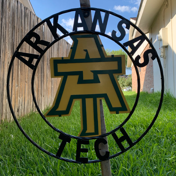 ARKANSAS TECH METAL CUSTOM VINTAGE CRAFT TEAM SIGN HANDMADE