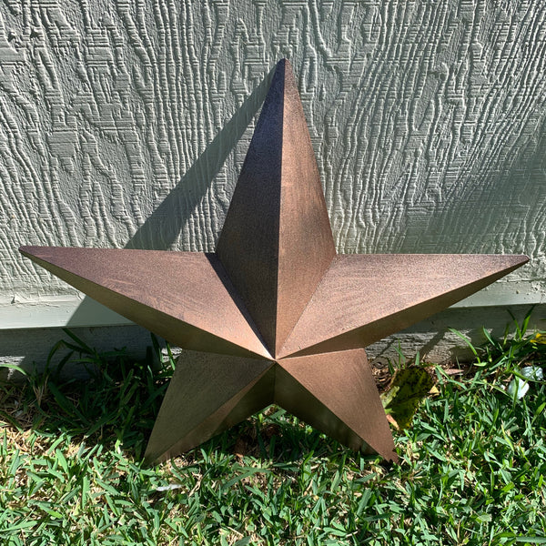 #EH10475 24" BRUSHED COPPER BRONZE BARN METAL STAR WESTERN HOME DECOR HANDMADE NEW