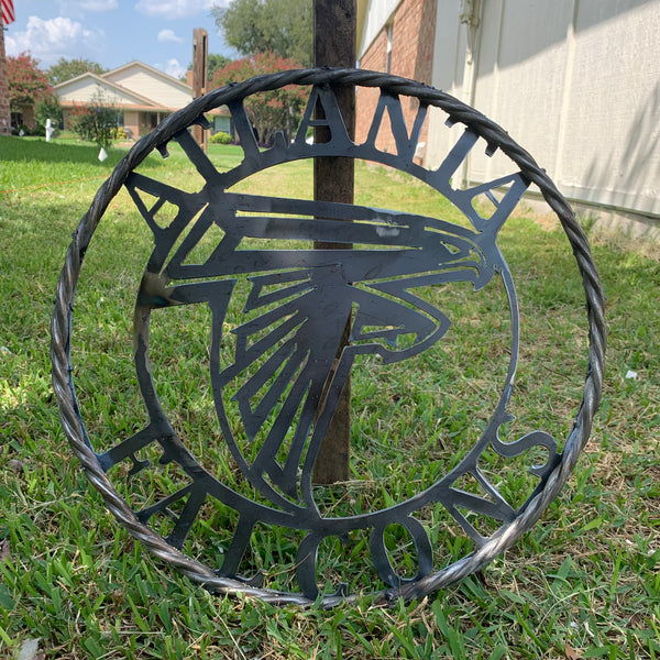 18", 24", 32", 36" ATLANTA FALCONS CUSTOM RAW METAL VINTAGE CRAFT TEAM SIGN HANDMADE
