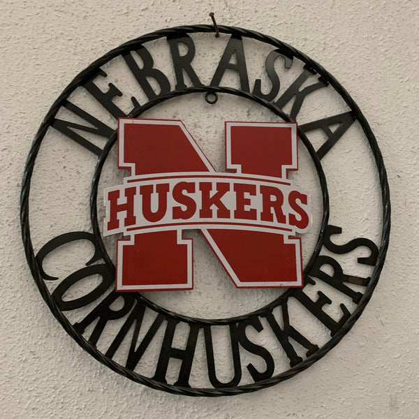 12", 18", 24", 32" NEBRASKA HUSKERS METAL CUSTOM VINTAGE CRAFT TEAM SIGN