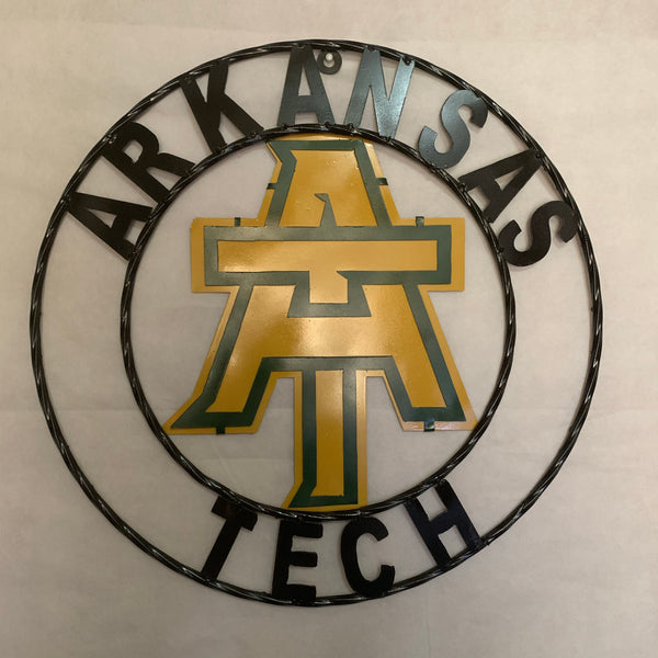 ARKANSAS TECH METAL CUSTOM VINTAGE CRAFT TEAM SIGN HANDMADE