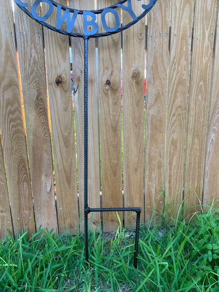 24" STAR & 34" STAKE DALLAS COWBOYS DECOR METAL ART WESTERN HOME WALL DECOR ALL RUSTIC BLACK STAR WITH 34" STAKE