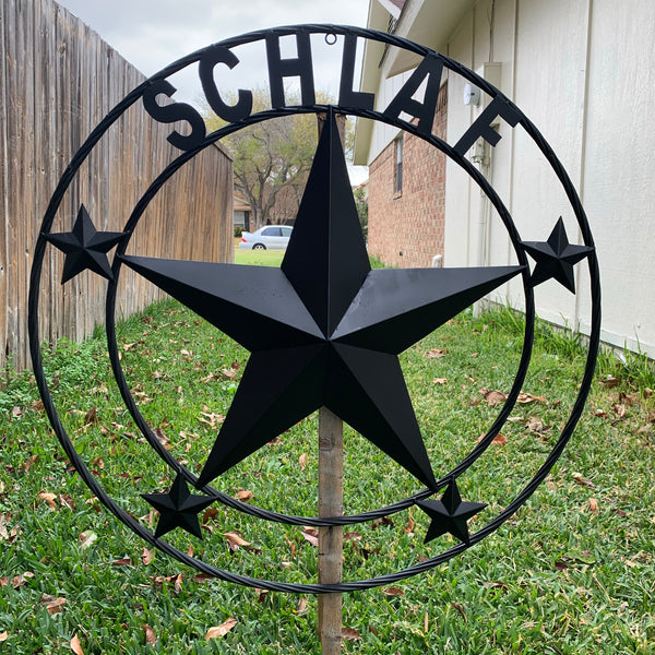 KOLET FAMILY STYLE YOUR CUSTOM FAMILY NAME STAR METAL BARN STAR ROPE RING KOLET FAMILY WESTERN HOME DECOR VINTAGE RUSTIC BROWN NEW HANDMADE 24",32",34",36",40",42",44",46",50"
