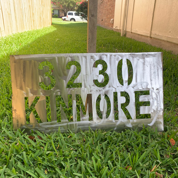 24" X 12" YOUR CUSTOM HOME ADDRESS NAME STAR METAL BARN METAL SIGN WESTERN HOME DECOR