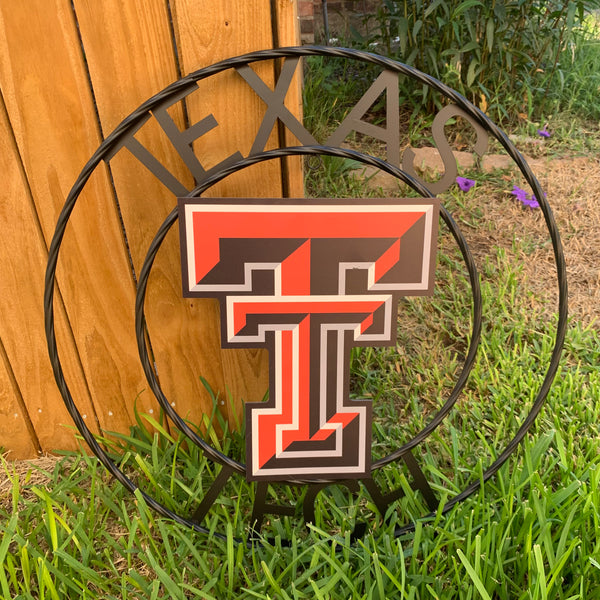 18",24" TEXAS TECH CUSTOM METAL VINTAGE CRAFT SIGN WESTERN HOME DECOR