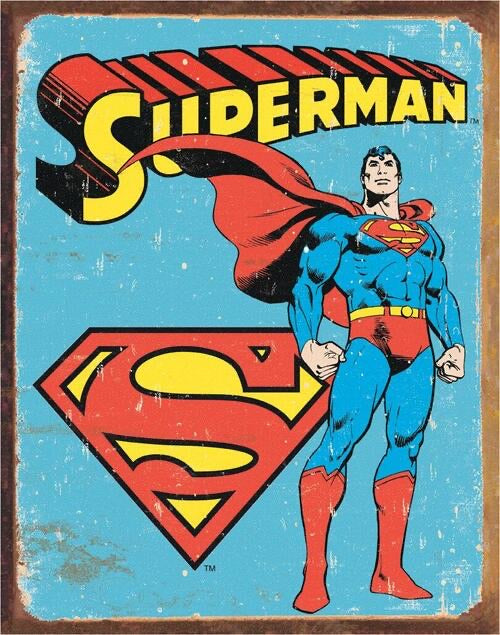 SUPERMAN TIN SIGN METAL ART WESTERN HOME DECOR CRAFT