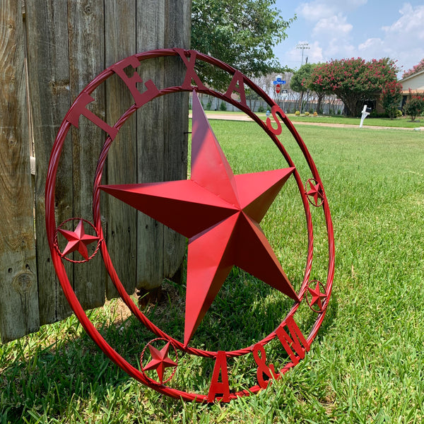 TEXAS A&M BURGUNDY RED BARN LONE STAR METAL CUSTOM VINTAGE CRAFT TEAM STAR WESTERN HOME DECOR HANDMADE SIZE:24",32",36",40",42",44",46",50"