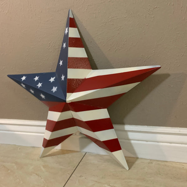 AMERICANA USA FLAG BARN STAR RED WHT BLUE STAR HANDMADE 9",12",16",24",30",34",36"