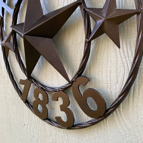 16" RUSTIC BRONZE TEXAS 1836 BARN LONE STAR METAL ART WESTERN HOME DECOR VINTAGE RUSTIC DARK BRONZE NEW