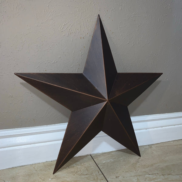 12",16",22",24",30",36" RUSTIC BRONZE BARN STAR 5 POINT METAL STAR OF DAVID WESTERN HOME DECOR HANDMADE NEW 3" TO 36"-#EH10044