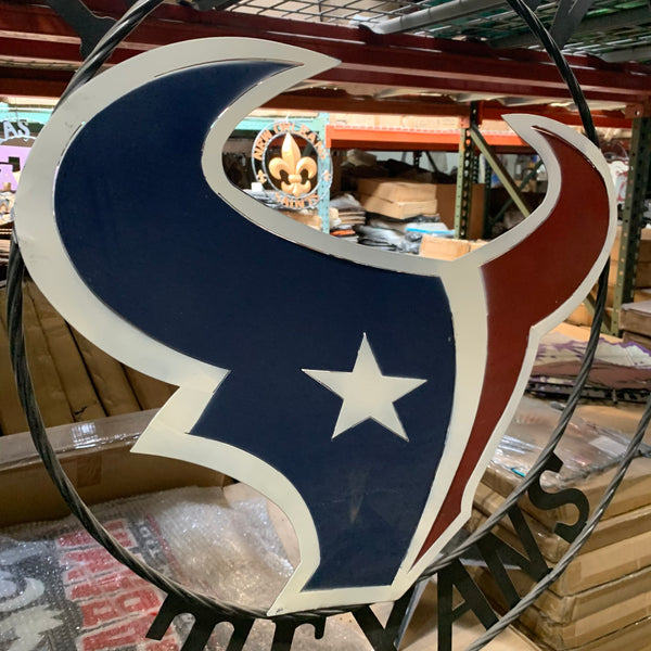 HOUSTON TEXANS METAL CUSTOM VINTAGE CRAFT WALL ART