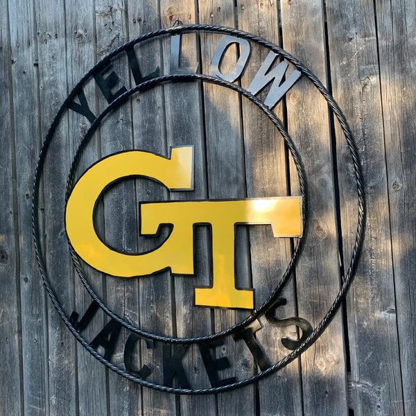 12", 18", 24", 32" GEORGIA TECH YELLOW JACKETS METAL SIGN VINTAGE CUSTOM TEAM ART