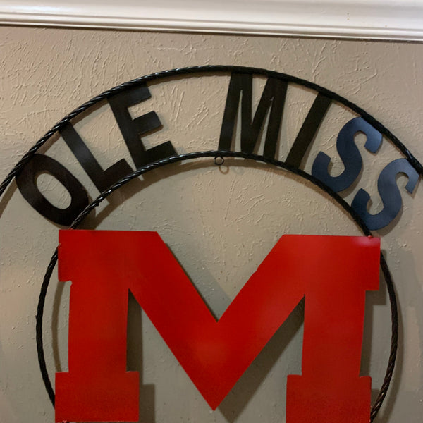 12", 18", 24", 32" OLE MISS REBELS MISSISSIPPI CUSTOM METAL TEAM VINTAGE SIGN