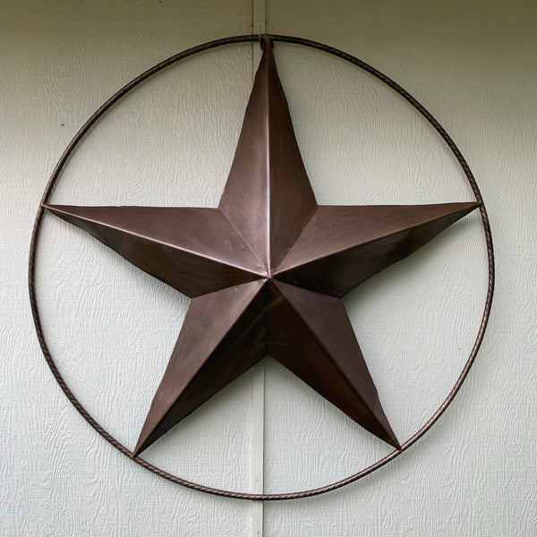 #EH10518 BRUSHED COPPER BRONZE BARN LONE STAR WESTERN HOME DECOR HANDMADE NEW