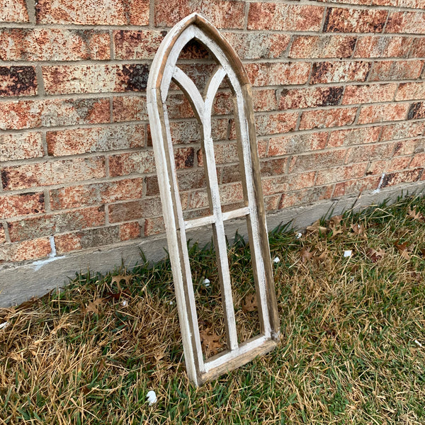 28",32",36" CATHEDRAL WINDOW WOOD 3PCS SET WESTERN HOME DECOR HANDMADE CRAFT NEW #EH11560