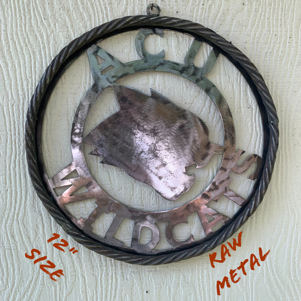 ACU WILDCATS ABILENE CHRISTIAN UNIVERSITY METAL CUSTOM VINTAGE CRAFT TEAM SIGN HANDMADE