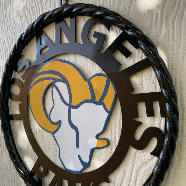 12", 18", 24", 32" LOS ANGES RAMS METAL CUSTOM VINTAGE CRAFT WALL ART TEAM SIGN HANDMADE