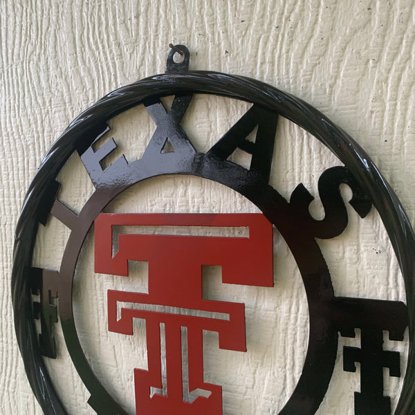 TEXAS TECH CUSTOM METAL VINTAGE CRAFT SIGN WESTERN HOME DECOR HANDMADE 12",18",24",32",36"