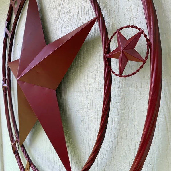 TEXAS A&M BURGUNDY RED BARN LONE STAR METAL CUSTOM VINTAGE CRAFT TEAM STAR WESTERN HOME DECOR HANDMADE SIZE:24",32",36",40",42",44",46",50"