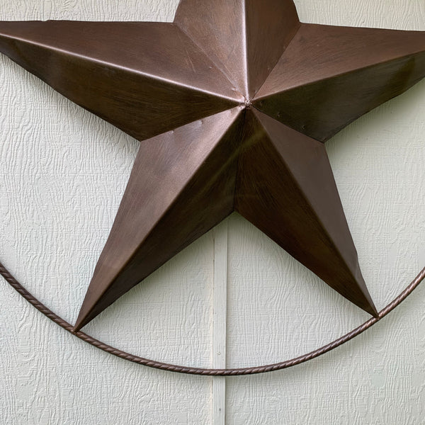 #EH10518 BRUSHED COPPER BRONZE BARN LONE STAR WESTERN HOME DECOR HANDMADE NEW