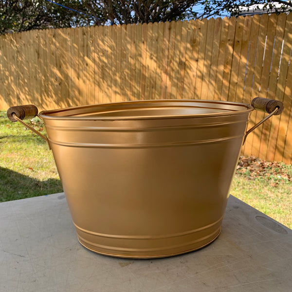 18" TEXAS GOLDEN COPPER METAL OVAL TUB WESTERN HOME DECOR METAL ART NEW #EH10391